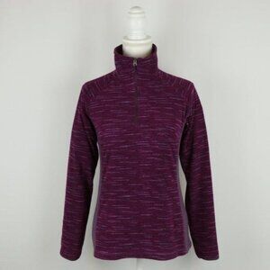Columbia Women's Small Purple Polyester Fleece 1/4 Zip Pullover Jacket